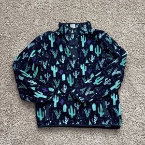 Cactus Print Girls Fleece Pullover